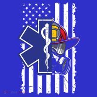 Firefighter Ems Cross Usa Flag Distressed Heros Novelty Cool Gift Hoodie thumb 7