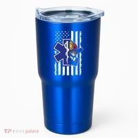 Firefighter Ems Cross Usa Flag Distressed Heros Novelty Cool Gift Tumbler thumb 0