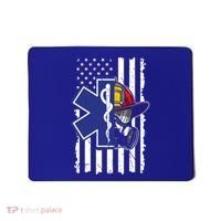 Firefighter Ems Cross Usa Flag Distressed Heros Novelty Cool Gift Mousepad thumb 0