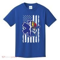 Firefighter Ems Cross Usa Flag Distressed Heros Novelty Cool Gift Kids T-Shirt thumb 0