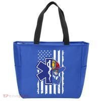 Firefighter Ems Cross Usa Flag Distressed Heros Novelty Cool Gift Tote Bag thumb 0