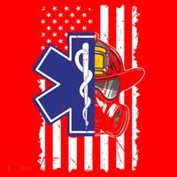 Firefighter Ems Cross Usa Flag Distressed Heros Novelty Cool Gift Santa Hat thumb 1