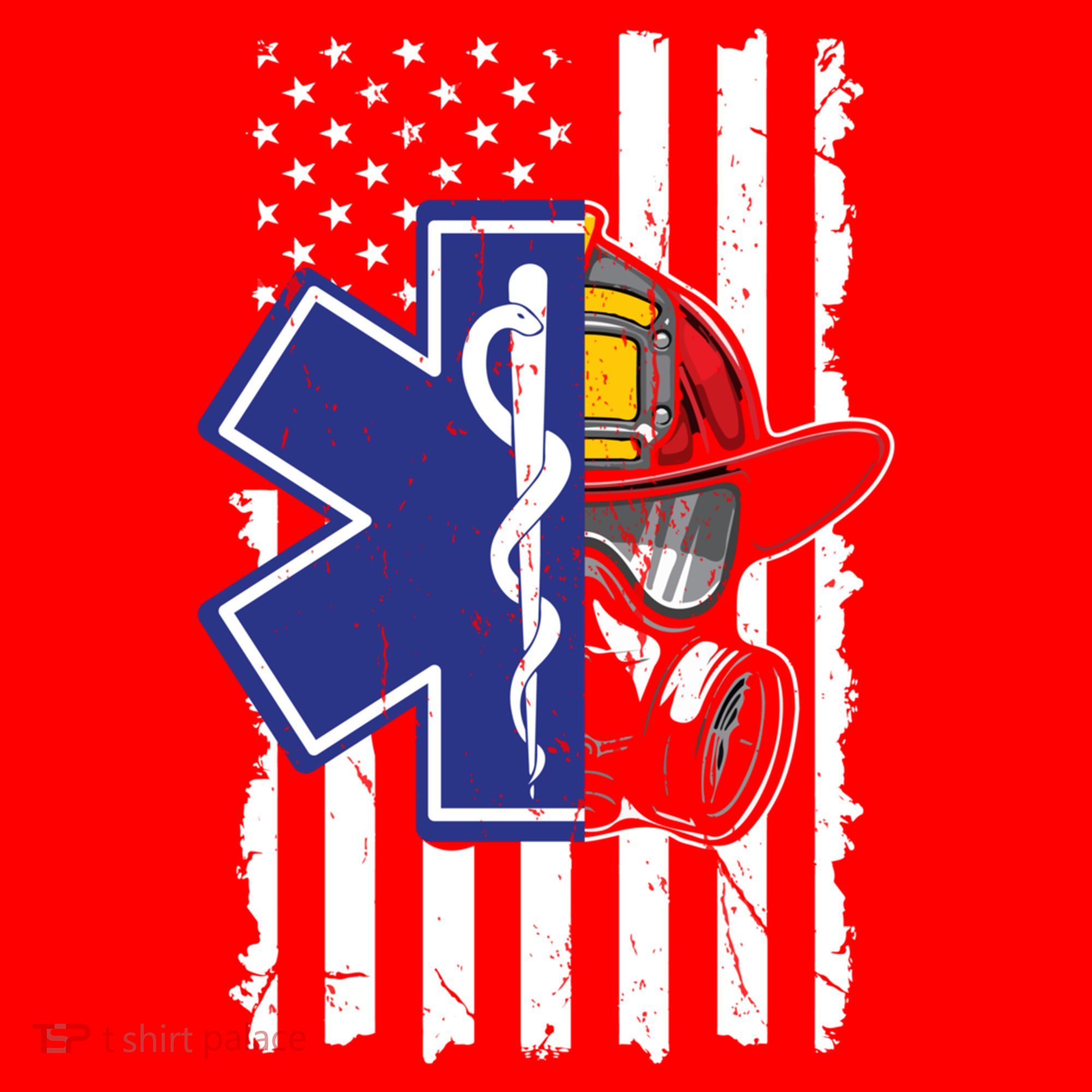 Firefighter Ems Cross Usa Flag Distressed Heros Novelty Cool Gift Santa Hat