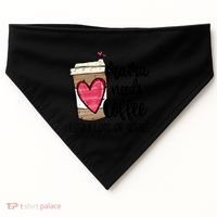 Funny Espresso Cute Coffee Heart Mama Needs Coffee Meaningful Gift USA-Made Doggie Bandana thumb 0