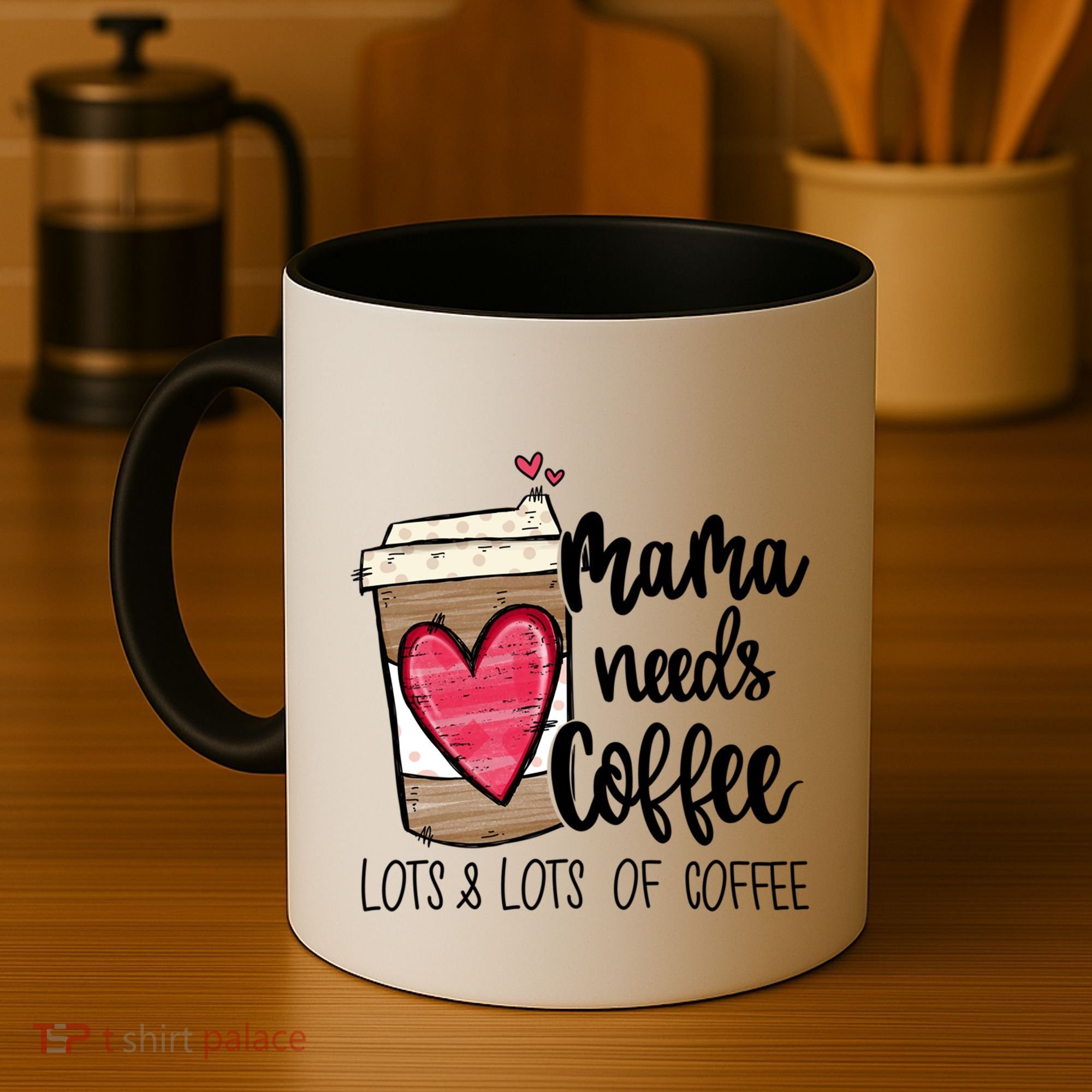 Funny Espresso Cute Coffee Heart Mama Needs Coffee Meaningful Gift Coffee Mug