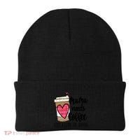 Funny Espresso Cute Coffee Heart Mama Needs Coffee Meaningful Gift Beanie thumb 0