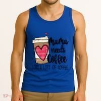 Funny Espresso Cute Coffee Heart Mama Needs Coffee Meaningful Gift Tank Top thumb 3