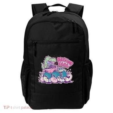 Funny Easter Crushing Eggs TRex Dinosaur Monster Truck Backpack