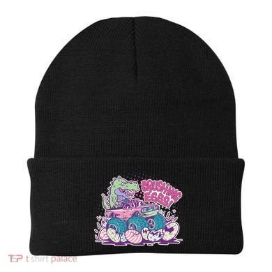 Funny Easter Crushing Eggs TRex Dinosaur Monster Truck Beanie