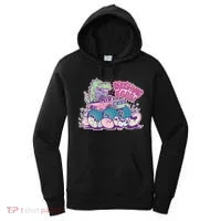 Funny Easter Crushing Eggs TRex Dinosaur Monster Truck Women's Hoodie thumb 0