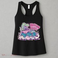 Funny Easter Crushing Eggs TRex Dinosaur Monster Truck Women's Tank Top thumb 3