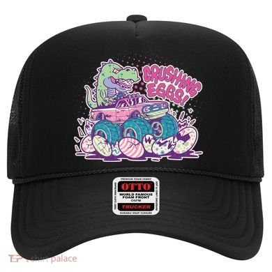 Funny Easter Crushing Eggs TRex Dinosaur Monster Truck Hat