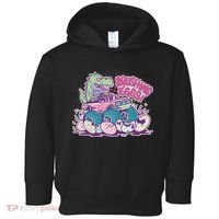 Funny Easter Crushing Eggs TRex Dinosaur Monster Truck Toddler Hoodie thumb 0