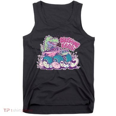 Funny Easter Crushing Eggs TRex Dinosaur Monster Truck Tank Top