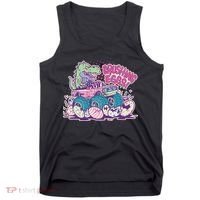 Funny Easter Crushing Eggs TRex Dinosaur Monster Truck Tank Top thumb 0
