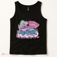 Funny Easter Crushing Eggs TRex Dinosaur Monster Truck Tank Top thumb 2