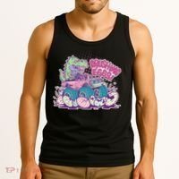 Funny Easter Crushing Eggs TRex Dinosaur Monster Truck Tank Top thumb 3