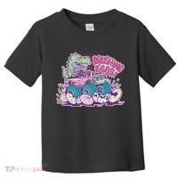 Funny Easter Crushing Eggs TRex Dinosaur Monster Truck Toddler T-Shirt thumb 0