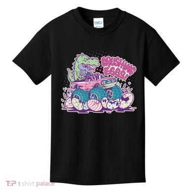 Funny Easter Crushing Eggs TRex Dinosaur Monster Truck Kids T-Shirt