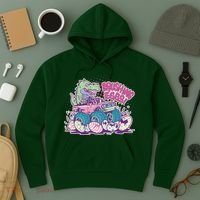 Funny Easter Crushing Eggs TRex Dinosaur Monster Truck Hoodie thumb 3