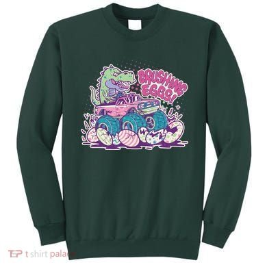 Funny Easter Crushing Eggs TRex Dinosaur Monster Truck Sweatshirt