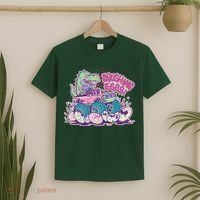 Funny Easter Crushing Eggs TRex Dinosaur Monster Truck T-Shirt thumb 2