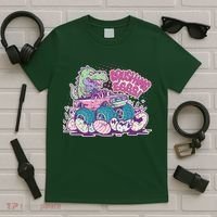 Funny Easter Crushing Eggs TRex Dinosaur Monster Truck T-Shirt thumb 5