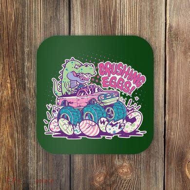 Funny Easter Crushing Eggs TRex Dinosaur Monster Truck Coaster
