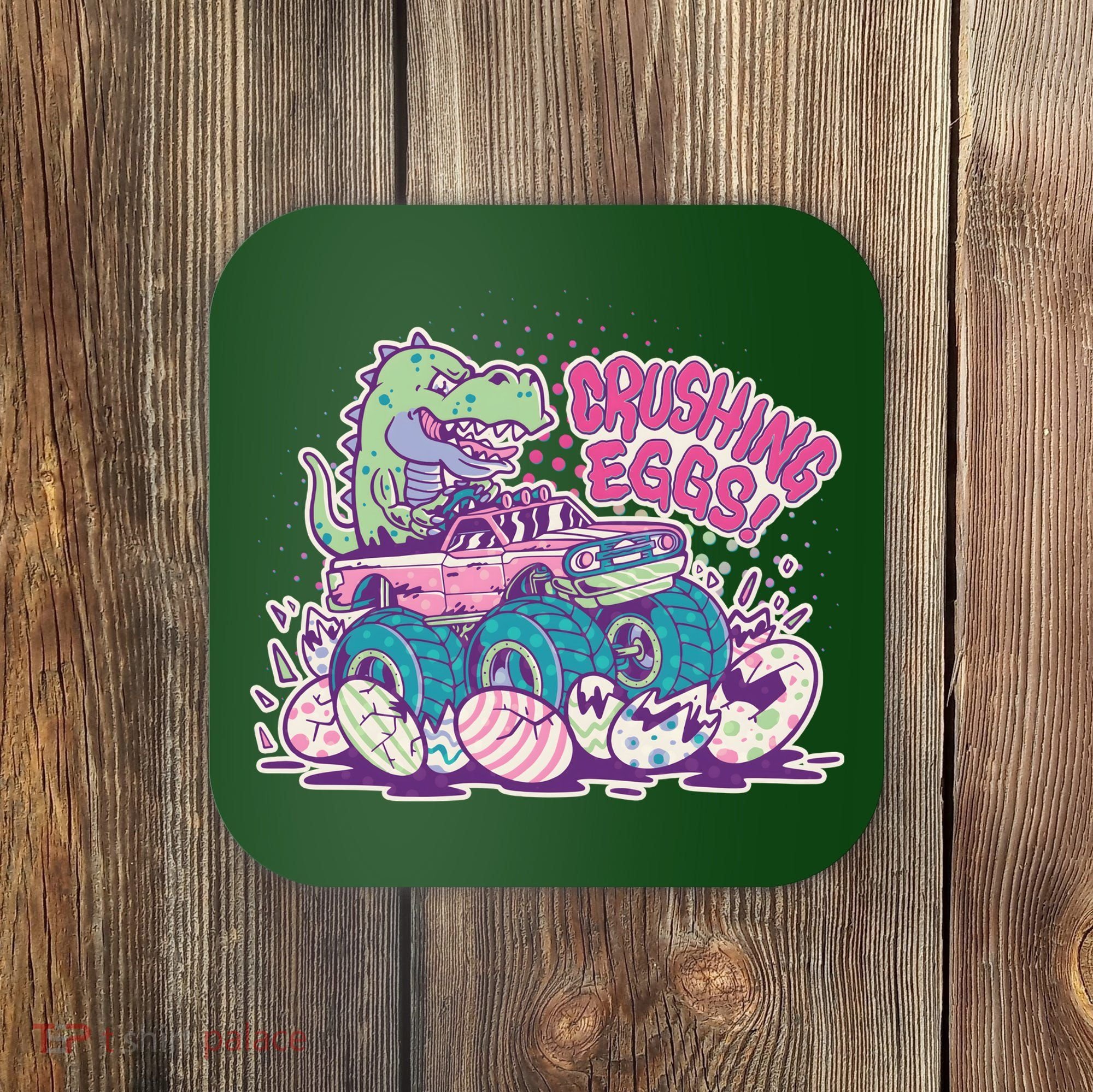Funny Easter Crushing Eggs TRex Dinosaur Monster Truck Coaster