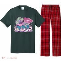 Funny Easter Crushing Eggs TRex Dinosaur Monster Truck Pajama Set thumb 0