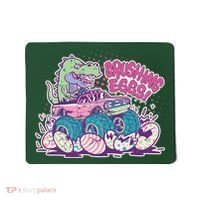 Funny Easter Crushing Eggs TRex Dinosaur Monster Truck Mousepad thumb 0
