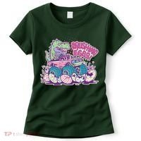 Funny Easter Crushing Eggs TRex Dinosaur Monster Truck Women's T-Shirt thumb 0