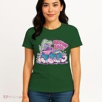 Funny Easter Crushing Eggs TRex Dinosaur Monster Truck Women's T-Shirt thumb 4