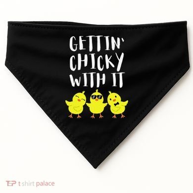 Funny Easter Chick Gettin Chicky With It USA-Made Doggie Bandana