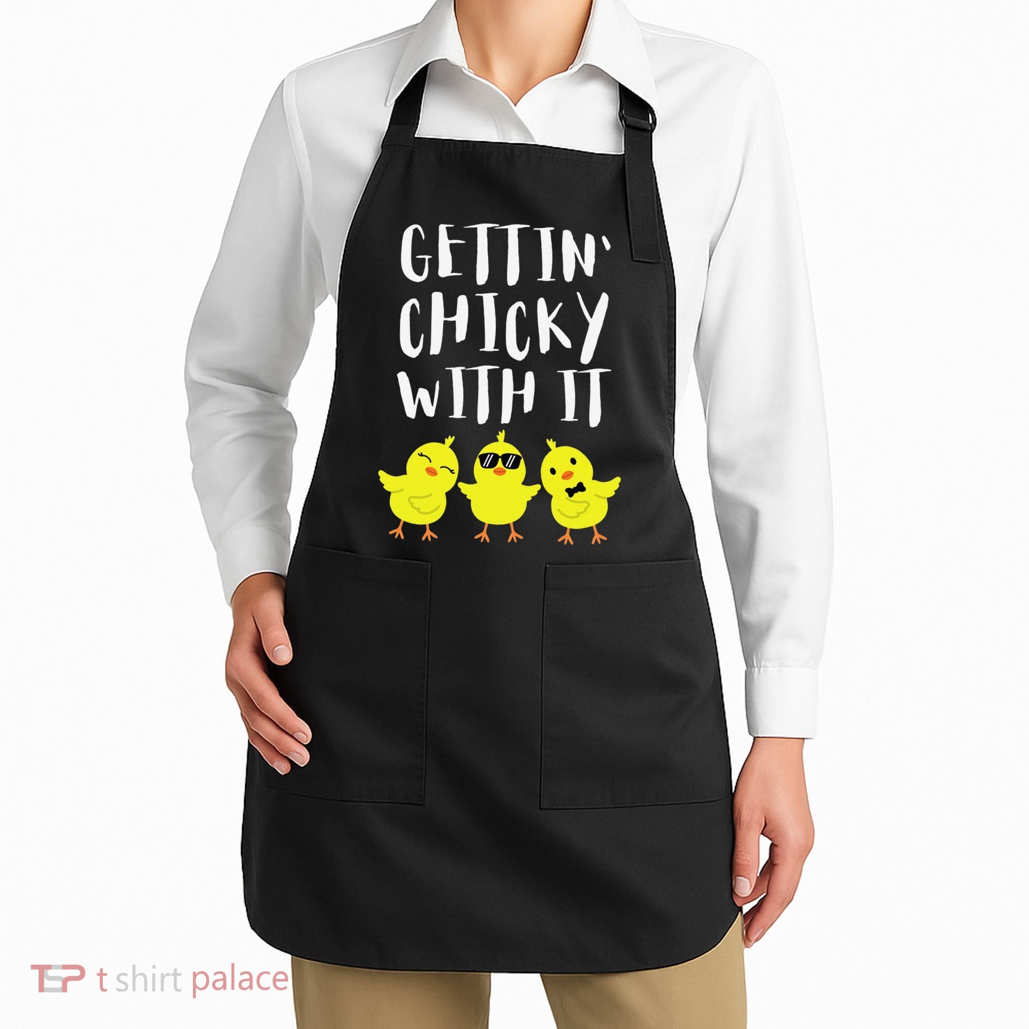 Funny Easter Chick Gettin Chicky With It Apron