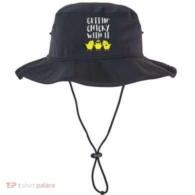 Funny Easter Chick Gettin Chicky With It Bucket Hat