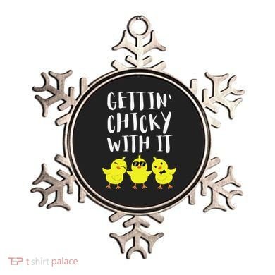 Funny Easter Chick Gettin Chicky With It Ornament