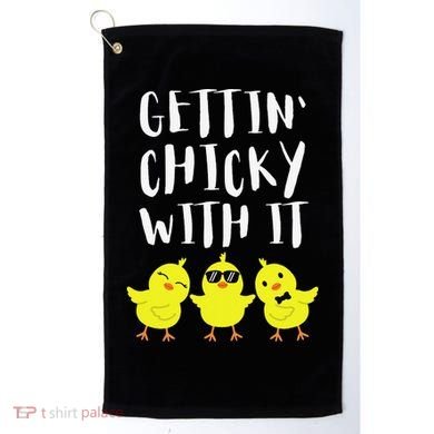 Funny Easter Chick Gettin Chicky With It Golf Towel