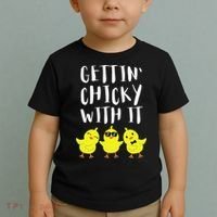 Funny Easter Chick Gettin Chicky With It Toddler T-Shirt thumb 2