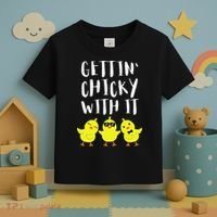 Funny Easter Chick Gettin Chicky With It Toddler T-Shirt thumb 3