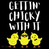 Funny Easter Chick Gettin Chicky With It Kids Hoodie thumb 5