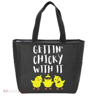 Funny Easter Chick Gettin Chicky With It Tote Bag