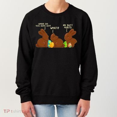 Funny Easter Chocolate Bunny Rabbits Women's Sweatshirt