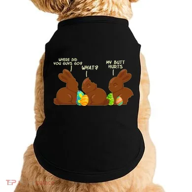 Funny Easter Chocolate Bunny Rabbits Doggie Tank