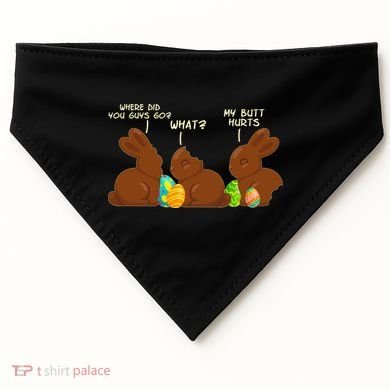 Funny Easter Chocolate Bunny Rabbits USA-Made Doggie Bandana