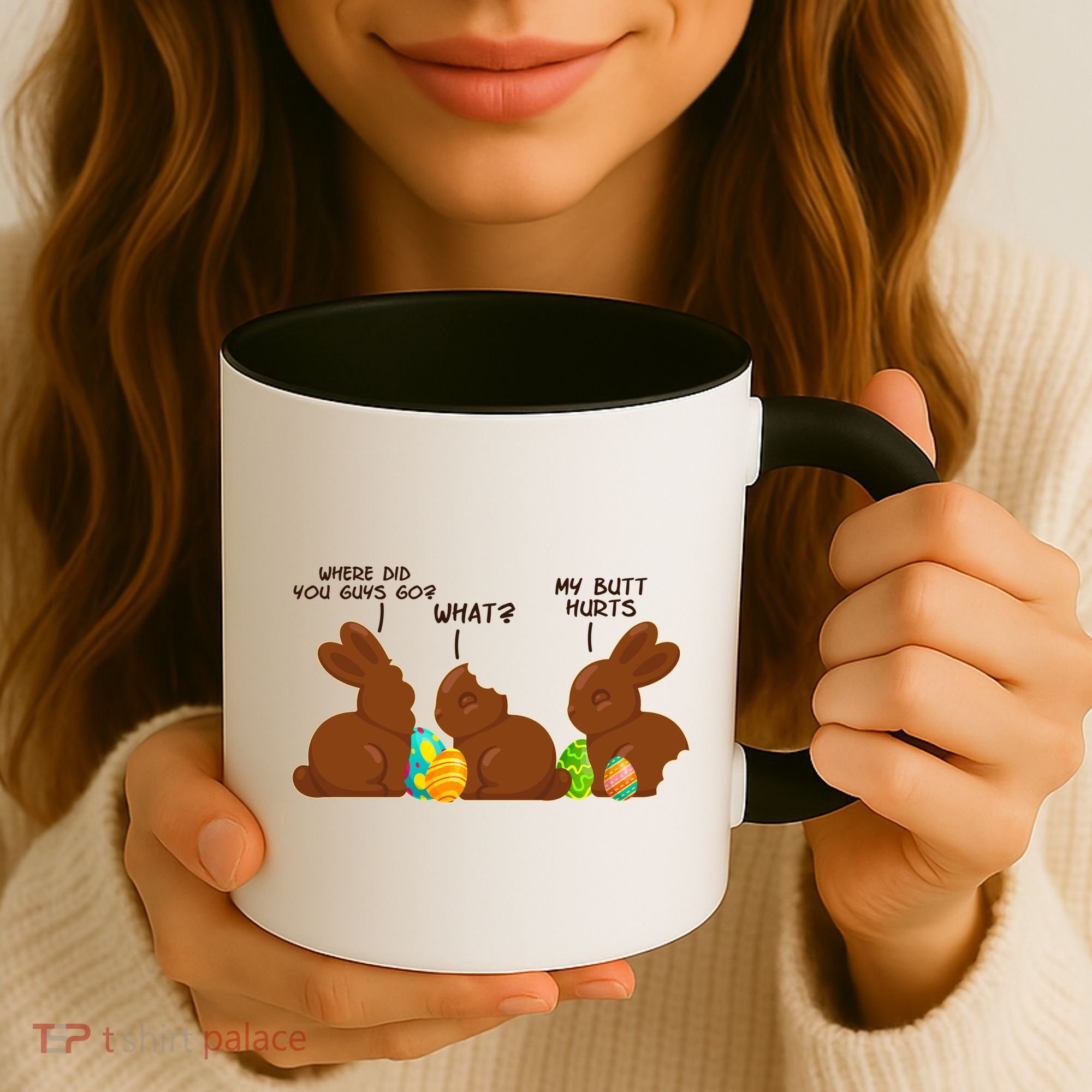 Funny Easter Chocolate Bunny Rabbits Coffee Mug