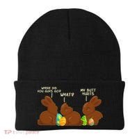 Funny Easter Chocolate Bunny Rabbits Beanie thumb 0