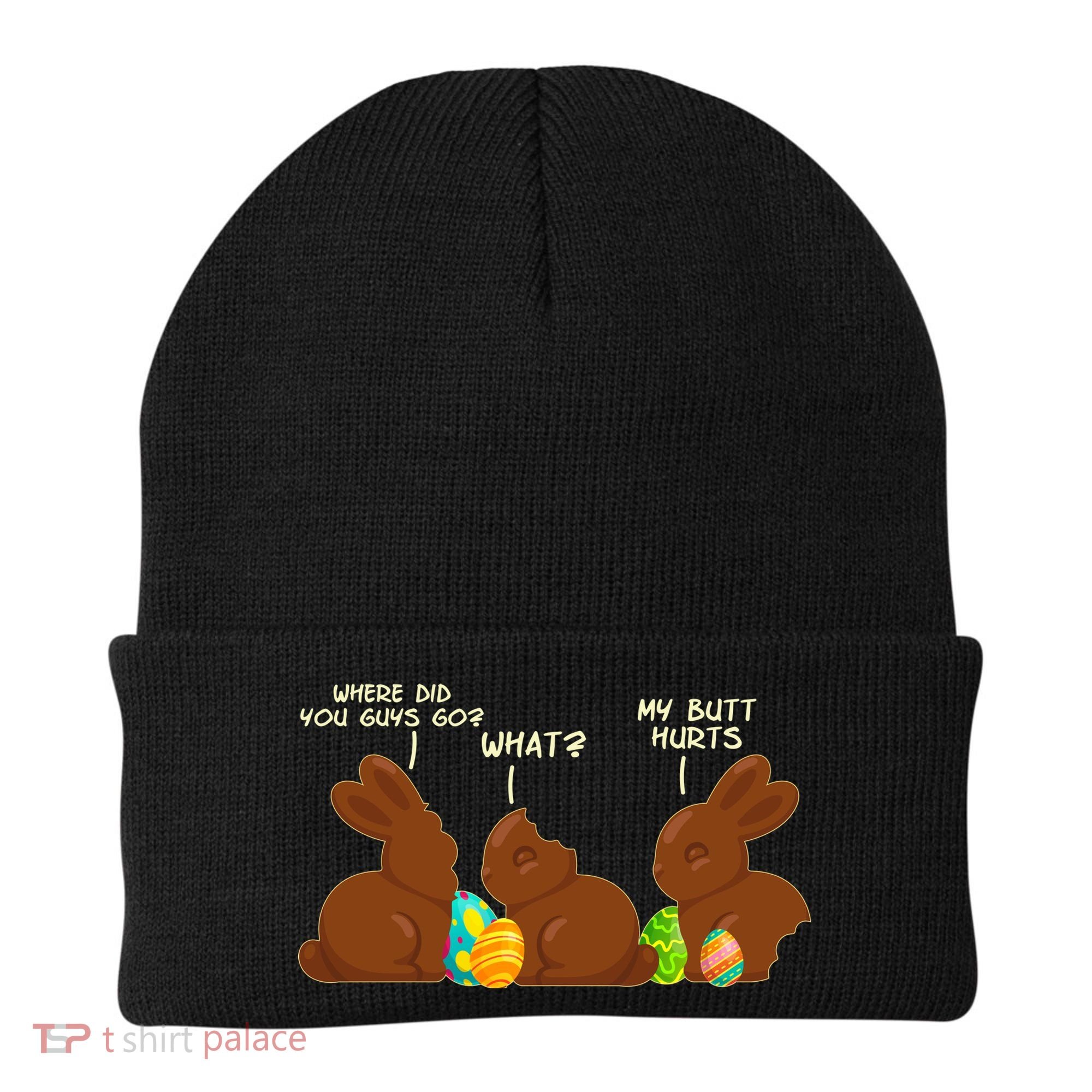 Funny Easter Chocolate Bunny Rabbits Beanie