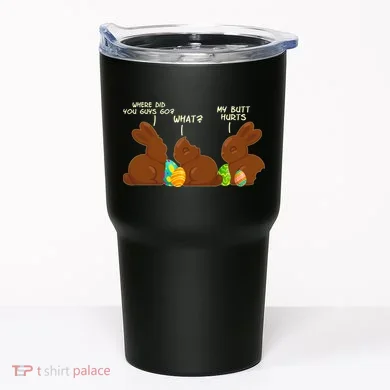 Funny Easter Chocolate Bunny Rabbits Tumbler