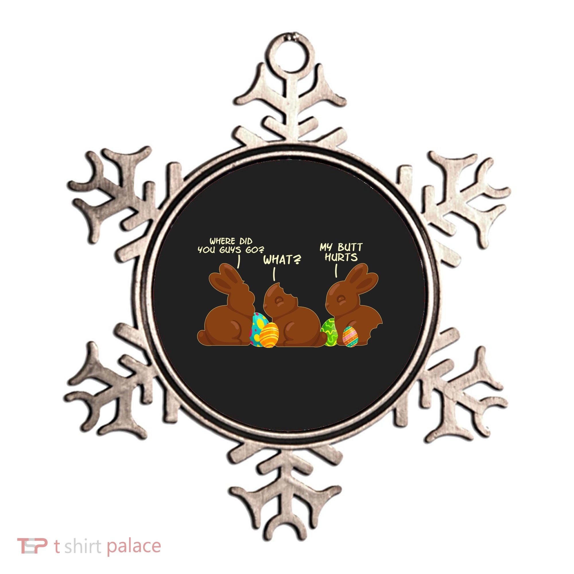 Funny Easter Chocolate Bunny Rabbits Ornament